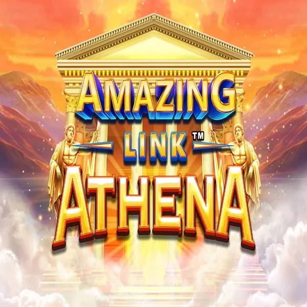 Amazing Link Athena slot logo by SpinPlay Games at Big Boost Casino